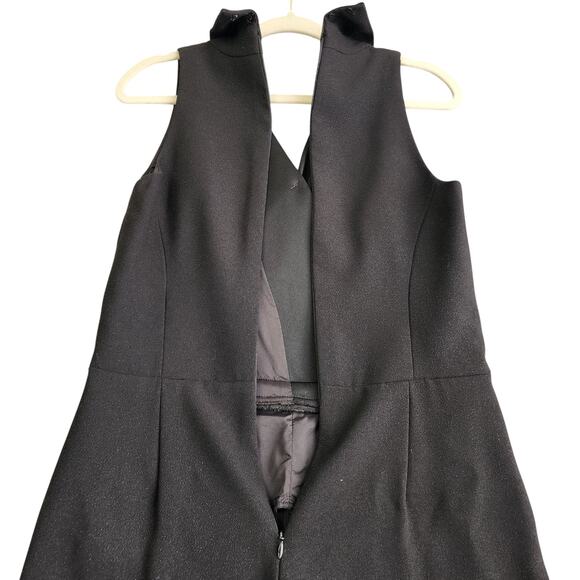 Trina Turk Womens Sleeveless Glitter Jumpsuit Size 4 Black Metallic Straight Leg - Picture 7 of 13